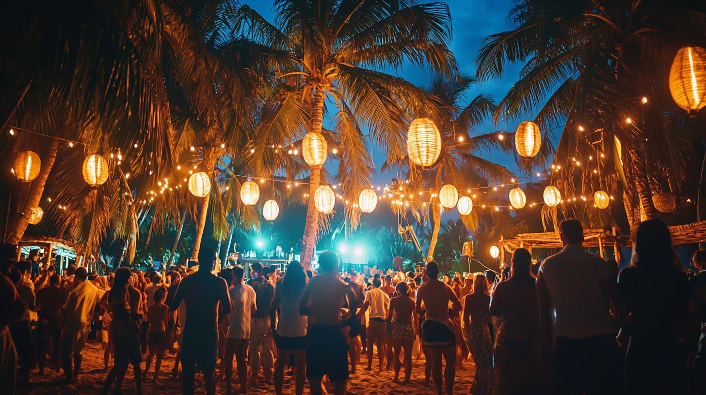 Eventos de la vida nocturna de Tulum fiestas de luna llena, clubes de playa y más